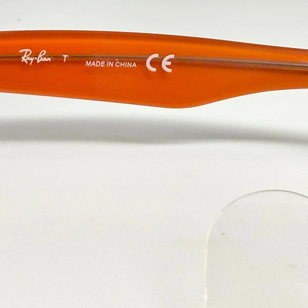 Ray-Ban Junior RB 1528 3762 Navy Blue Orange Square Eyeglass Frames 48-16-130